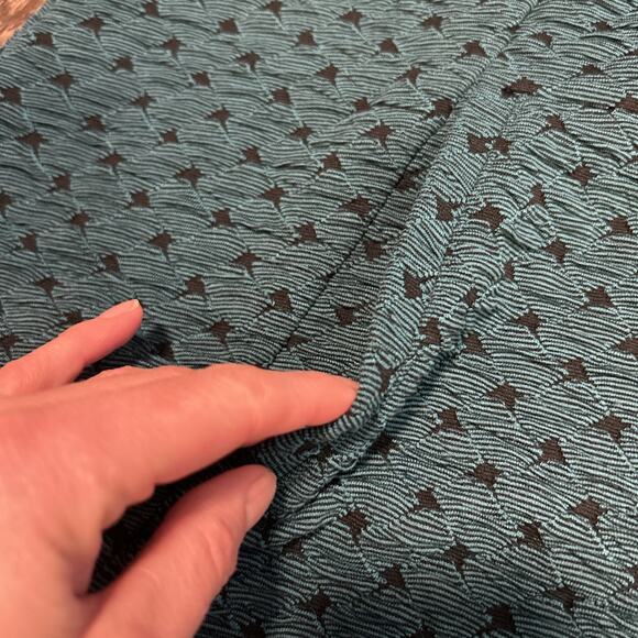 Habitat Lagenlook Button Down Jacket L Blazer Green Black Womens - Picture 2 of 7